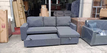 Load image into Gallery viewer, HF2008 Corner Sofa with Pull Out Bed &amp; Storage (Gray)
