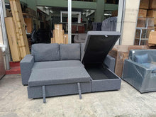 Load image into Gallery viewer, HF2008 Corner Sofa with Pull Out Bed &amp; Storage (Gray)
