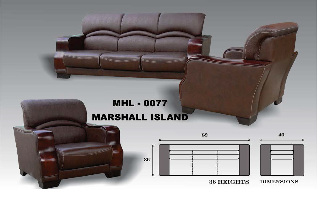 MHL 0077 Marshall Island Sofa Set Online | The Home Avenue