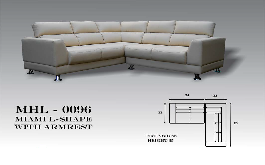 MHL 0096 Miami L-Shape with Armrest