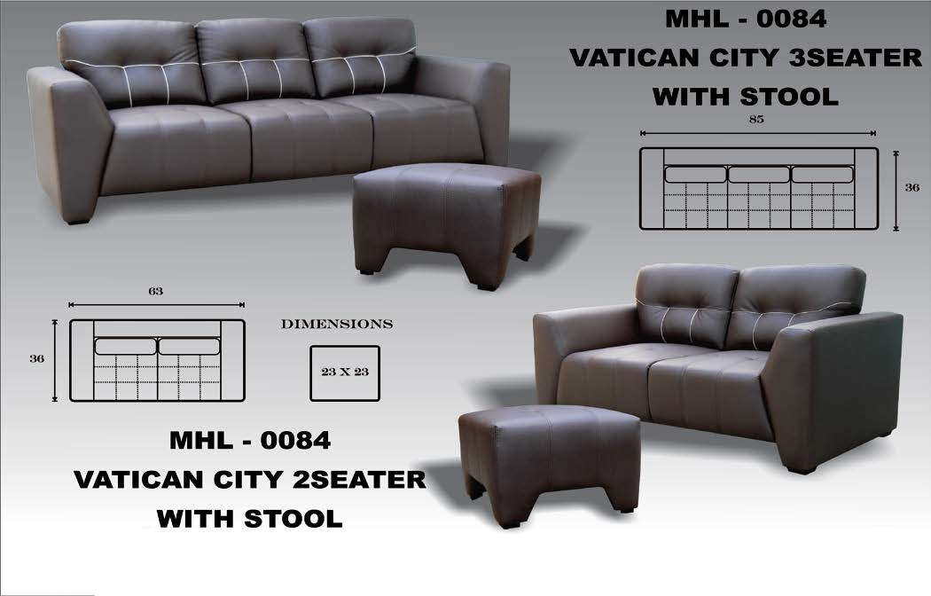 MHL 0084 Vatican City Sofa with Stool At Lowest Price | The Hoe Avenue