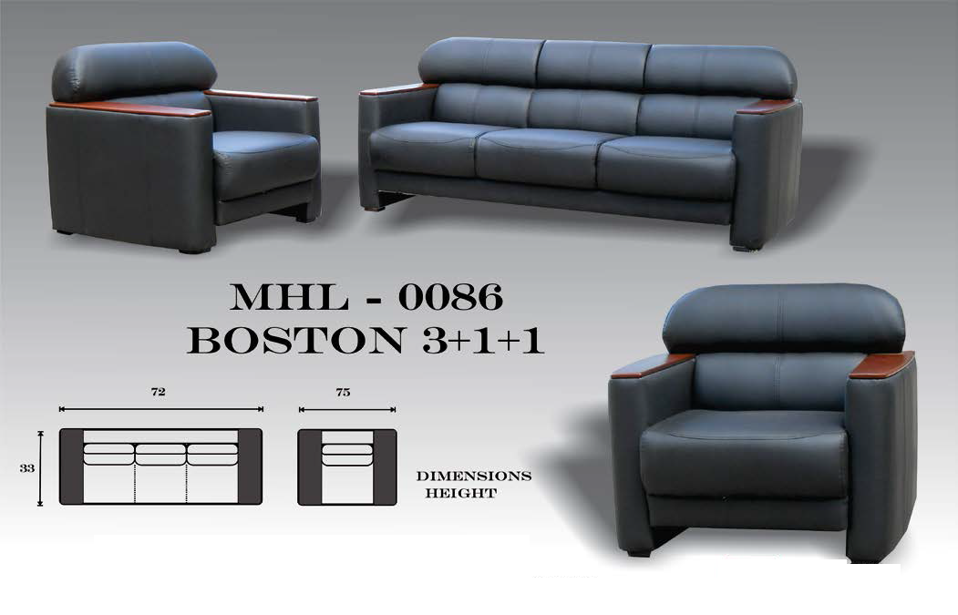 MHL 0086 Boston 3+1+1 Sofa For Home Online | The Home Avenue