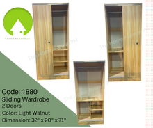 Load image into Gallery viewer, 1880 2-Door Sliding Wardrobe Cabinet
