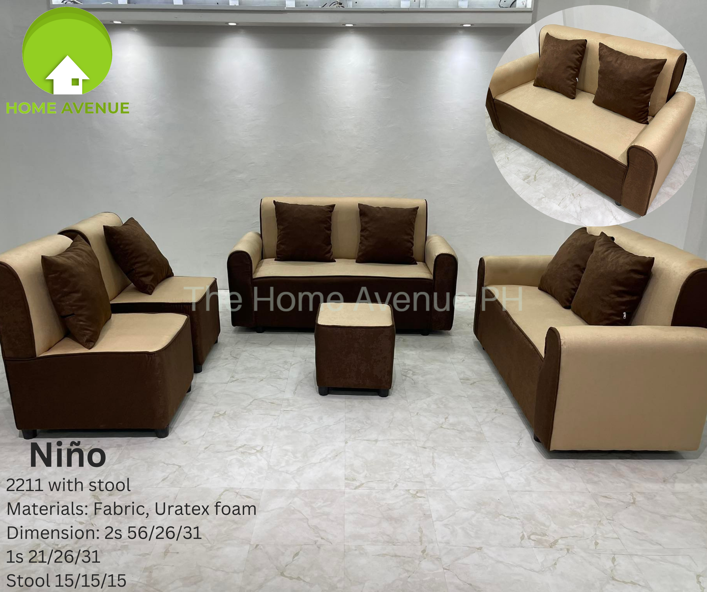 Ni o Sofa Set w Stool