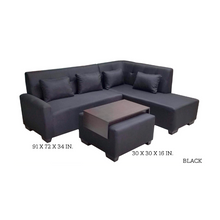 Load image into Gallery viewer, Troy L-Shape Sofa with Stool and Tray
