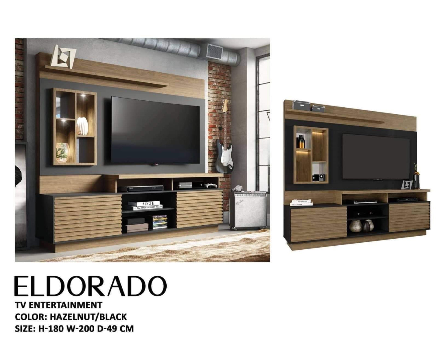 Eldorado Entertainment Center (Hazelnut/Black)