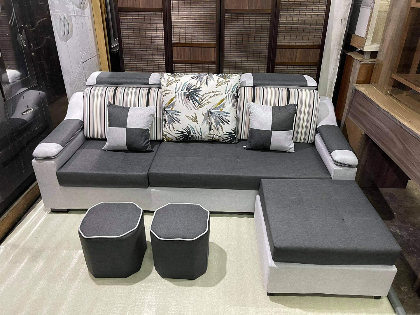 ED 0122 L-Type Sofa Set with Ottoman